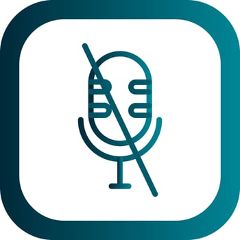 Microphone Alt Slash Vector Icon Design