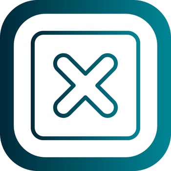 Square x Vector Icon Design