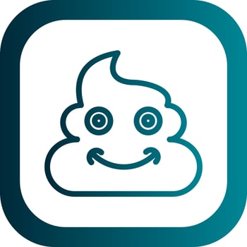 Poop Vector Icon Design