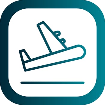 Plane Departure Vector Icon Design