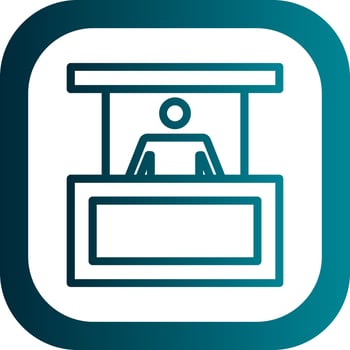 Person Booth Vector Icon Design