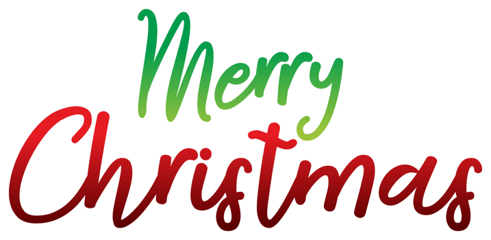Merry Christmas text of festive, calligraphy and lettering, graphic and design png with message, symbol and sign for decoration, element and label.