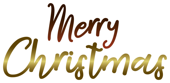 Merry Christmas text of festive, calligraphy and lettering, graphic and design png with message, symbol and sign for decoration, element and label.