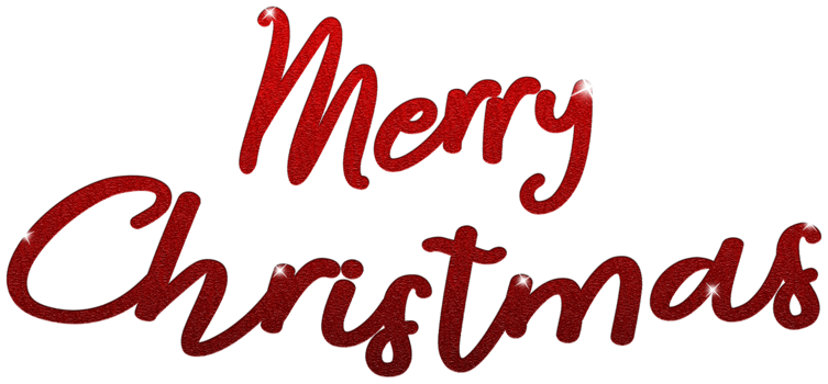 Merry Christmas text of festive, calligraphy and lettering, graphic and design png with message, symbol and sign for decoration, element and label.