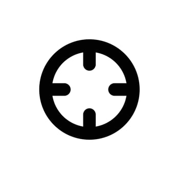 Target with outer circle icon in transparent background, basic app and web UI bold line icon, EPS10 vector