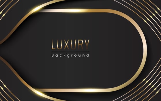 Abstract black and gold lines luxury background vector