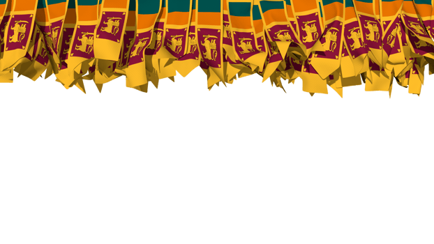 Sri Lanka Flag Different Shapes of Cloth Stripe Hanging From Top, Independence Day, 3D Rendering png