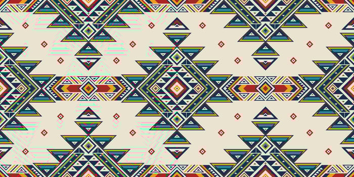 Native american indian ornament pattern geometric ethnic textile texture tribal aztec pattern navajo mexican fabric seamless Vector decoration fashion