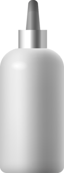 Realistic, 3D rendering, makeup, skin and body care container. PNG with transparent background.