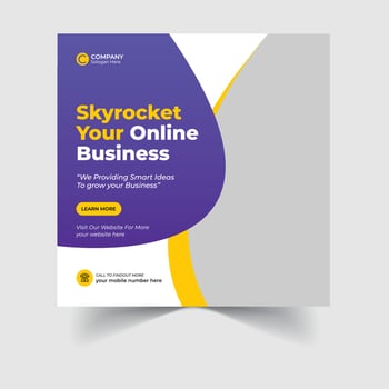 Corporate social media post design vector