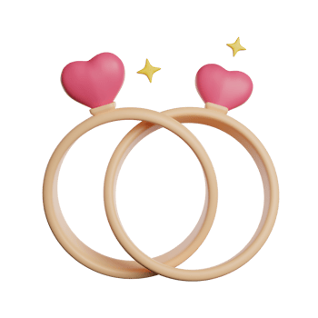 Engagement Couple Ring png