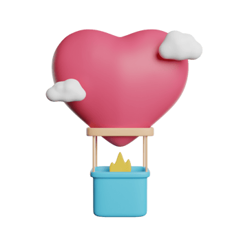 Hot Air Ballon Love png