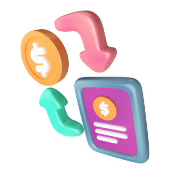 Money Transaction 3D Illustration Icon png