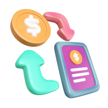 Money Transaction 3D Illustration Icon png