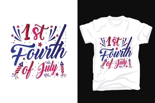 1st fourth of july t shirt design vector