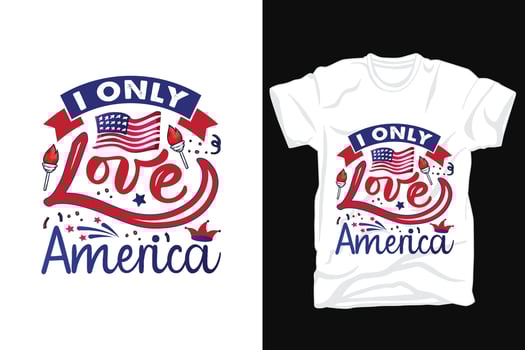 I only love america mama t shirt design vector