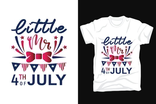 Little mr 4th of july t shirt design vector