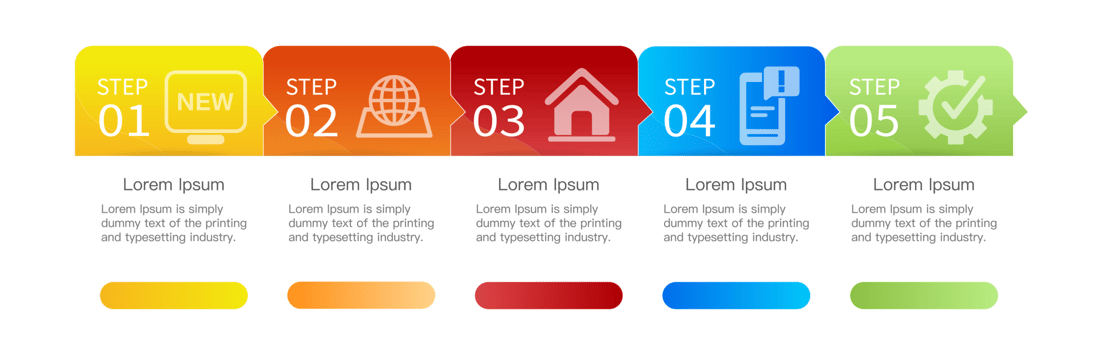 Infographic flow chart template with  icons and button.options and steps png