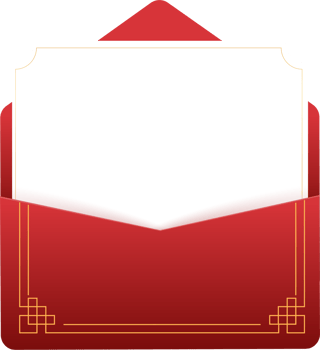 envelope with paper card illustration design. png