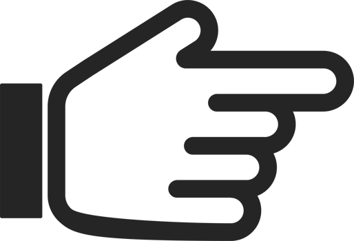 Finger for graphic and web design icon Illustration. png