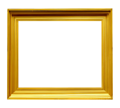 Blank antique gold picture frame. png