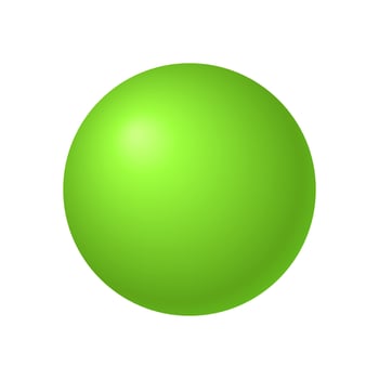 3D Green Circle Ball, Vector illustration. Eps10
