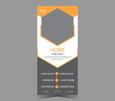 Real Estate Roll-up Banner Template vector
