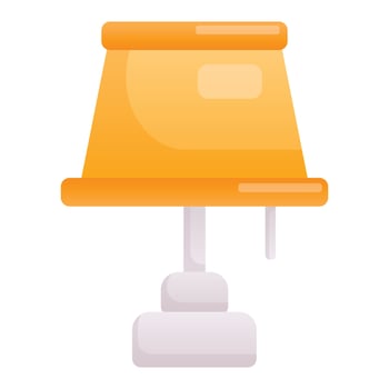 Vector simple isolated illustration. Cozy bedside lamp with light bulb. Home interior and decor item, sconces for the bedroom.