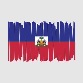 Haiti Flag Brush vector