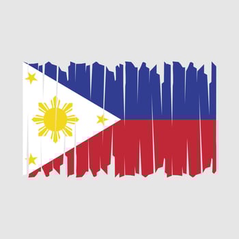 Philippines Flag Brush vector