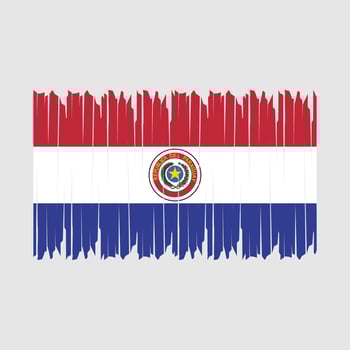 Paraguay Flag Brush vector