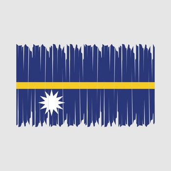 Nauru Flag Brush vector