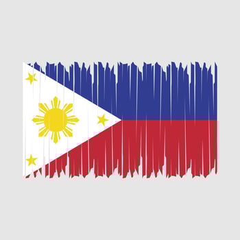 Philippines Flag Brush vector