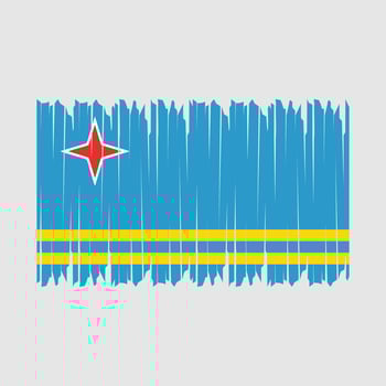 Aruba Flag Brush vector