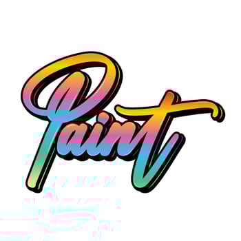 Paint Typography illustration vector
