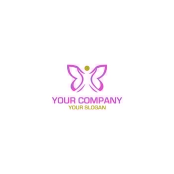 B Beauty Butterfly Fashion Logo Design Vector