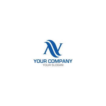 AV Wave Logo Design Vector