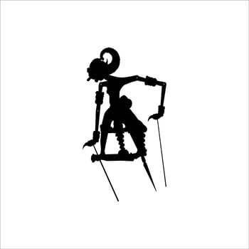 Indonesian traditional shadow puppet silhouette vector