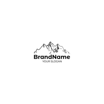 Black Mountain Logo Design Vector