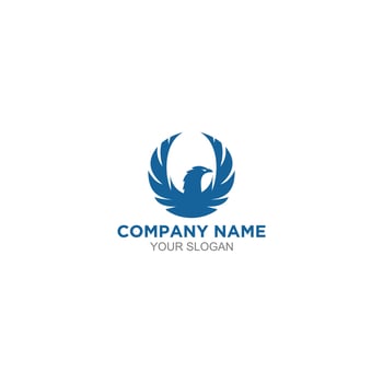 Blue Phoenix Logo Design Vector