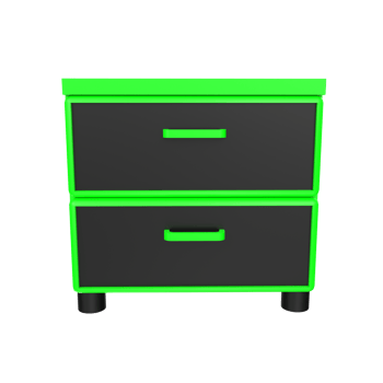 Nightstand isolated on transparent png