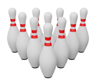 group bowling pin 3d render png
