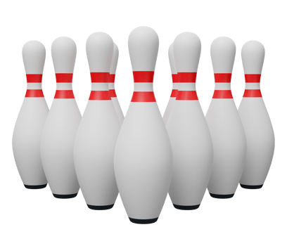 group bowling pin 3d render png