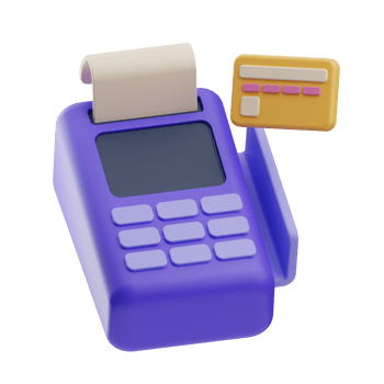 object card machine tax illustration 3d png