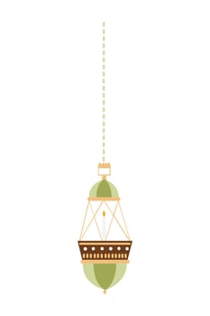 Islamic Lantern Illustration For Ramadan Kareem Elements Decoration. Symbols of Ramadan Mubarak, Hanging Gold Lanterns, arabic lamps, lanterns moon, lantern element, star, art, vector and illustration