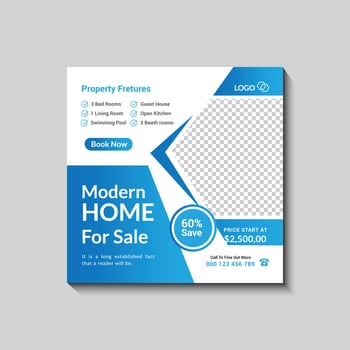 Real Estate Social Media Post Design vector