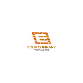 E Solar Panel Logo Design Vector