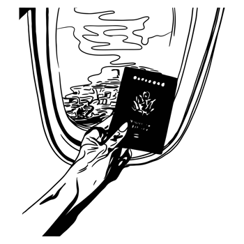 Travel and vacation concept line art png