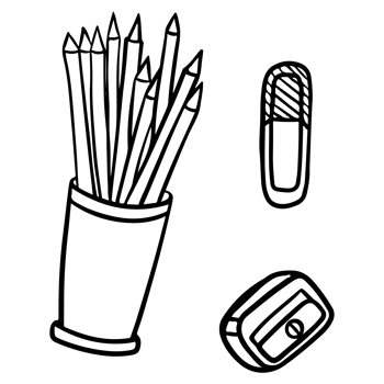 Stationery line art png
