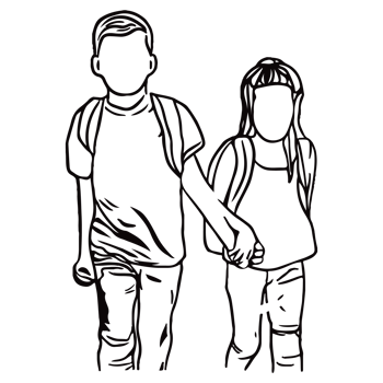 Back to school concept, Line art png